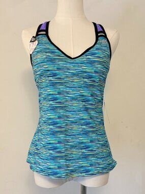 NWT ZeroXposur Fiji Tankini Sz 10 Swimsuit Racerback Padded UPF 30+